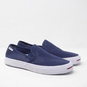 Converse Jack Purcell II Blue Perforated Slip On Sneakers Womens 9.5 / Mens 8